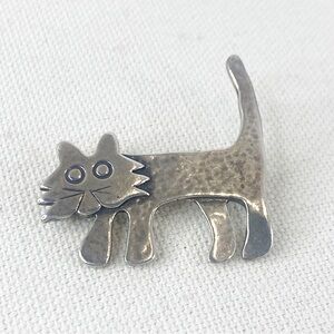 Vintage Silpada Sterling Silver Cat Pin/Brooch I1590